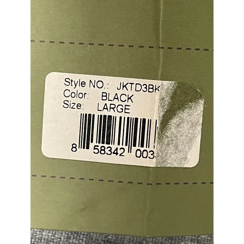 Touchdog Dog Snowsuit Jacket Large Black Gray Blackshack 700 Outdoor NWT